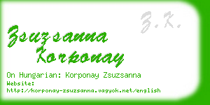 zsuzsanna korponay business card